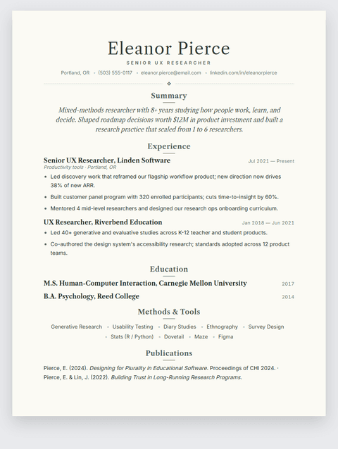 Elegant Sage resume template